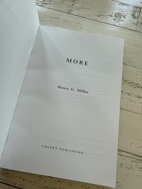 More Henry G. Miller 2007 HC Signed & Inscribed Novel Cogent Publishing gallery