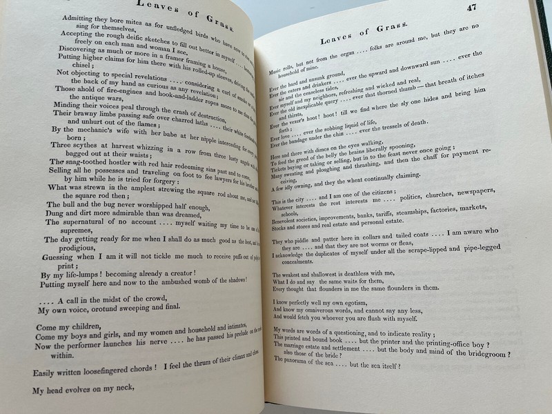 Leaves of Grass by Walt Whitman~1966 Facsimile of Brooklyn 1855 First Edition gallery