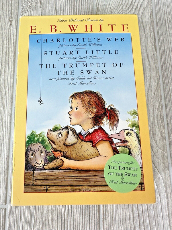 E.B. White Charlotte’s Web Stuart Little Trumpet Swan 3 Beloved Classics Box Set