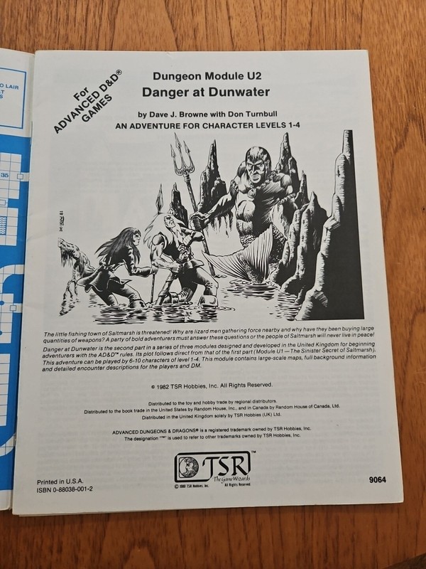 DANGER AT DUNWATER: U2 9064 AD&D By Dave J. Browne AND Don Turnbull gallery