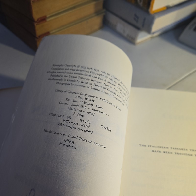 WOODY ALLEN FOUR FILMS OF WOODY ALLEN FIRST EDITION AUTOGRAPHED gallery