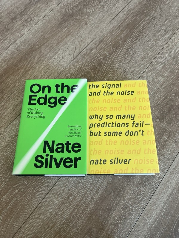 NATE SILVER Lot : On the Edge : Art of Risking Everything + Signal and the Noise