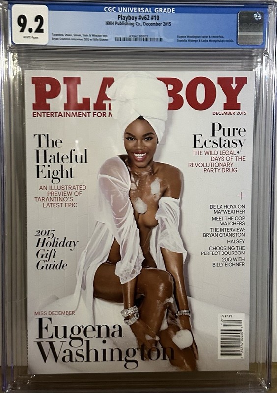 Playboy Volume 62 Issue 10 December 2015 Eugenia Washington Cover HMH Publishing