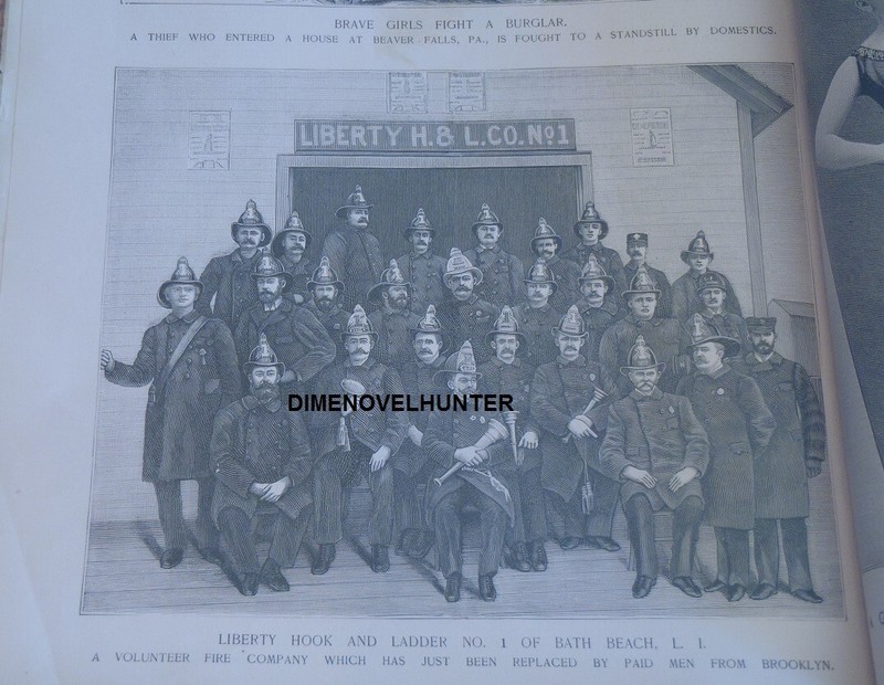 LONG ISLAND FIREMAN DEPART NEW YORK NATIONAL POLICE GAZETTE #973 RICHARD K FOX
