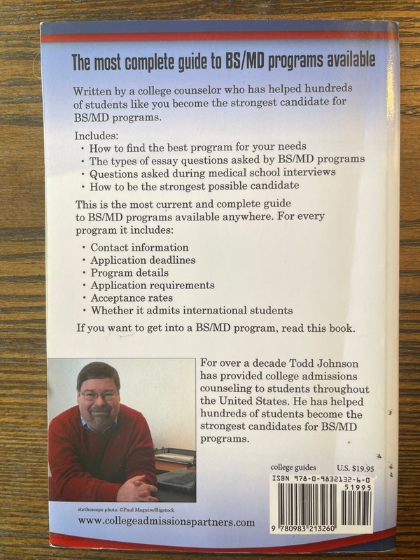 BS/MD Programs The Complete Guide Todd A. Johnson 2014 Nonfiction College gallery