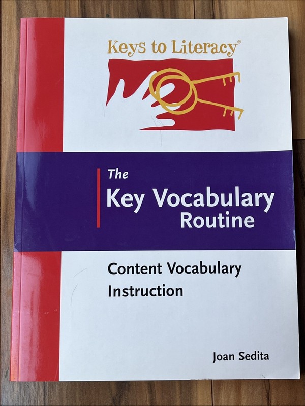 Literacy Vocabulary Routine Teaching Guide Joan Sedita Classroom Book Education