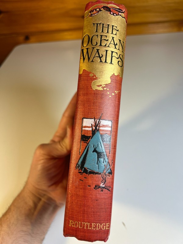Antique Ornate Gilded Gilt Victorian Book THE OCEAN WAIFS Pictorial Cloth Cover gallery