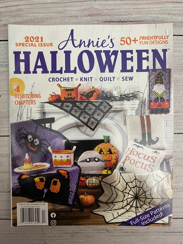 Annie’s Halloween November 2021 Magazine Special Issue crochet knit quilt sew