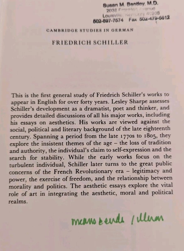 Friedrich Schiller: Drama, Thought and Politics (Cambridge Studies in German) gallery