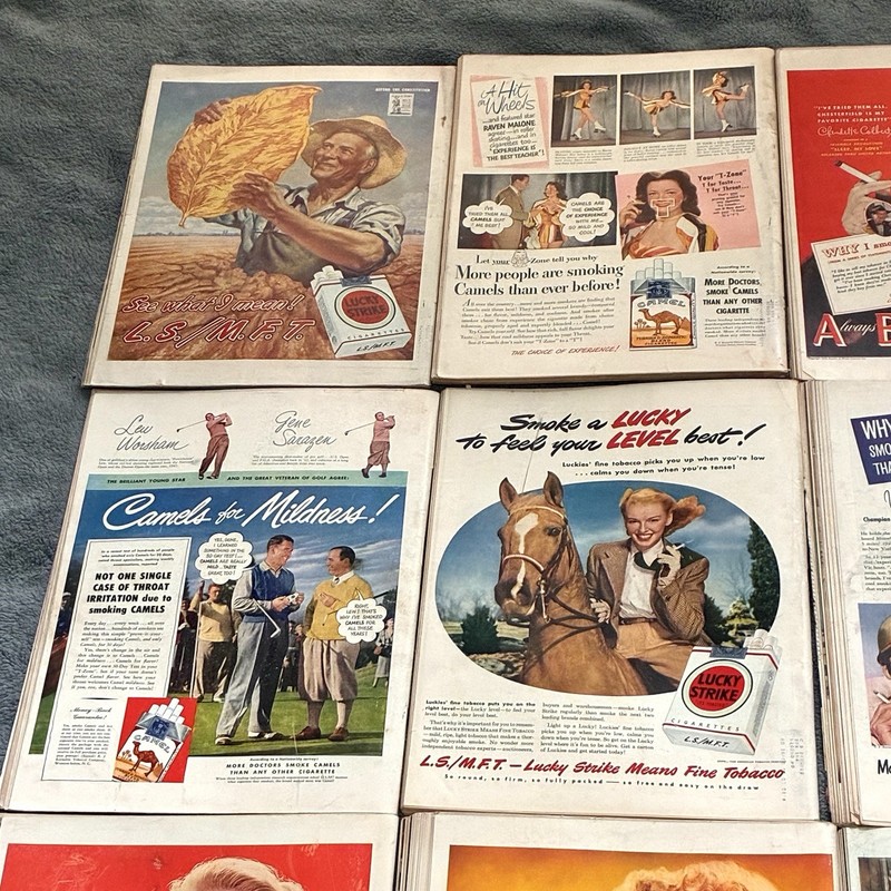 Lot of 16 Vintage LIFE MAGAZINE 1940's WWII WW2 Fashion Adverts History READ gallery
