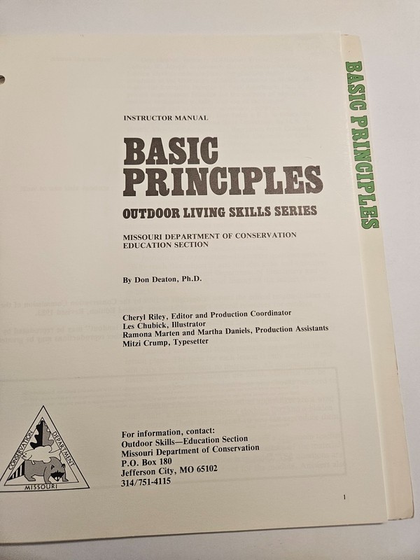 Missouri Dept Conservation - Cookery/Principles/Trapping Instructor Manuals gallery