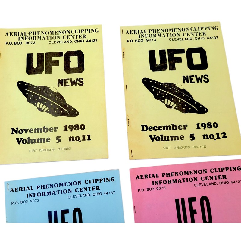 LOT Vintage AERIAL PHENOMENON CLIPPING INFORMATION CENTER Magazine 1980-1980 UFO gallery