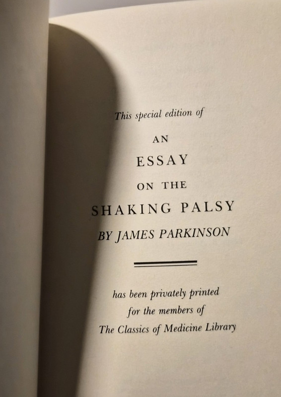 An Essay on the Shaking Palsy: J. Parkinson Special Ed/Like New (see photos:) gallery