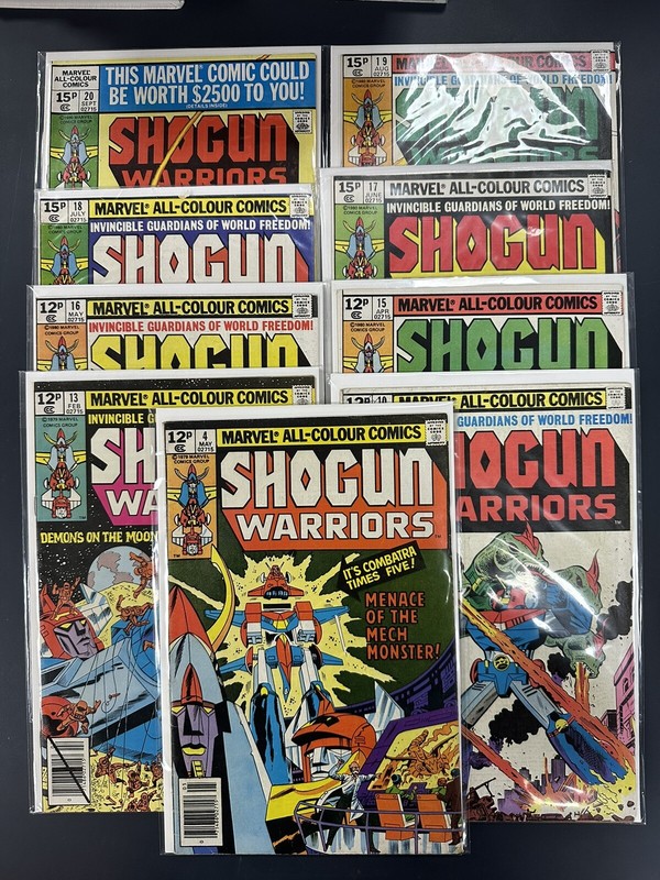 SHOGUN WARRIORS 4 10 13 15 16 17 18 19 20 Marvel 9 Issues In Total 1979 Near Run