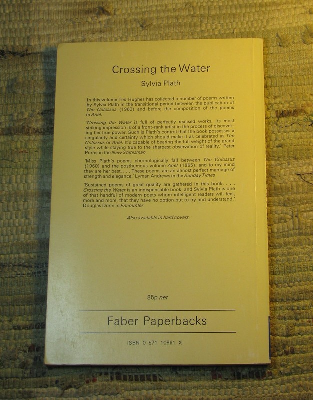 CROSSING THE WATER Poems by Sylvia Plath 1976 UK Faber Paperback Poetry gallery