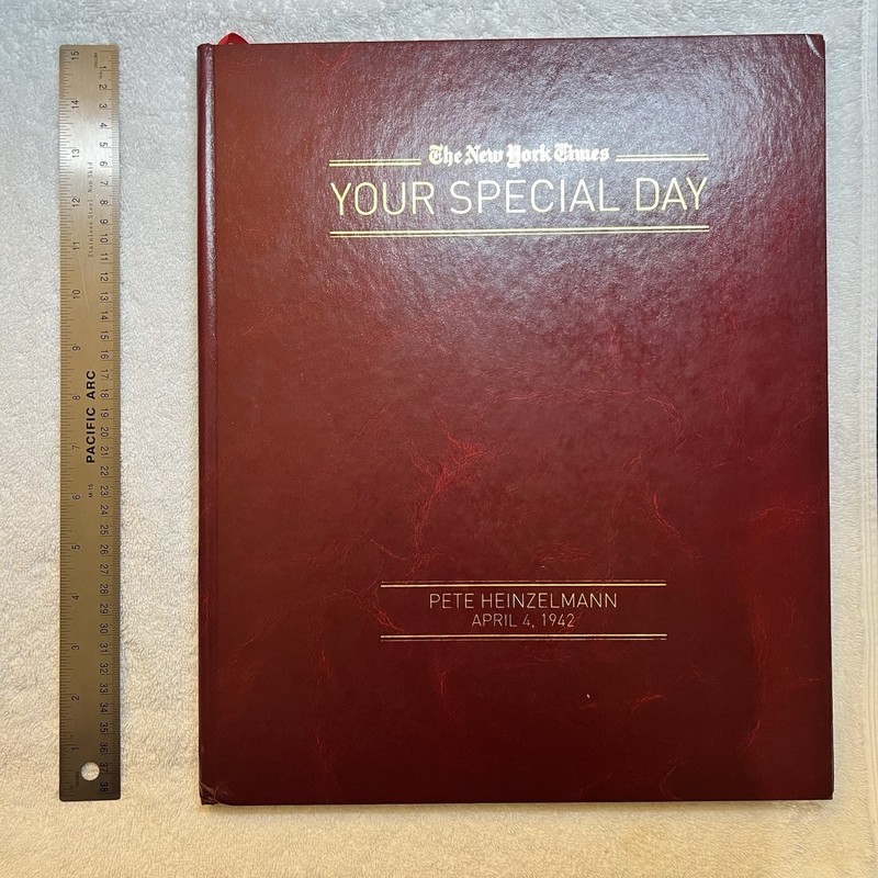 The New York Times Newspaper Historical Pages Birthday Book April 4th 1942