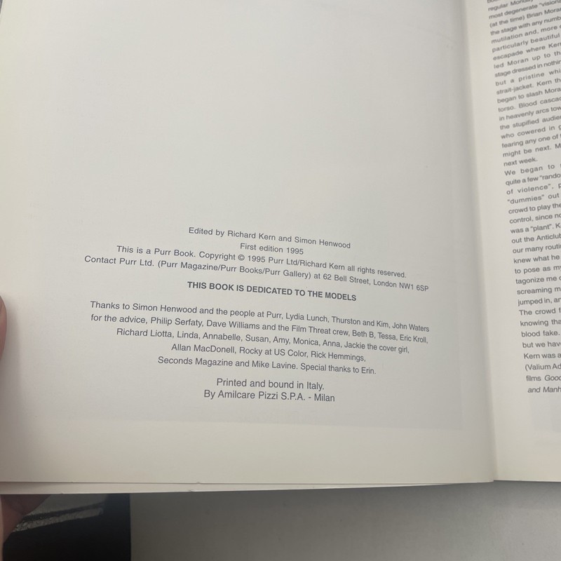1995 RICHARD KERN: New York Girls 1st Edition Kim Gordon/Lydia Lunch Purr Books gallery