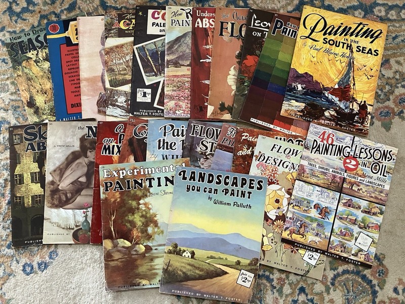 Walter T. Foster Art Instruction Books Lot of 23 Vintage Good Condition How To