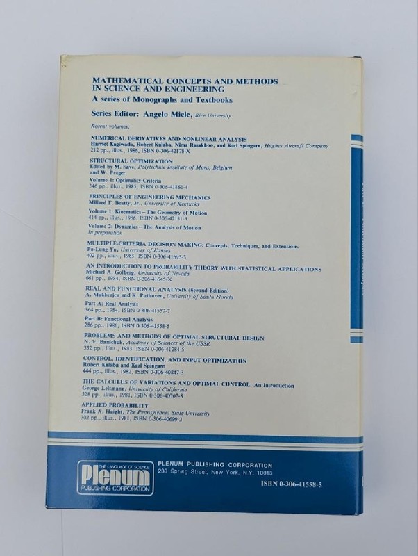 Real and Functional Analysis Part B 2nd Ed Mukherjea Pothoven 1986 HC DJ Plenum gallery