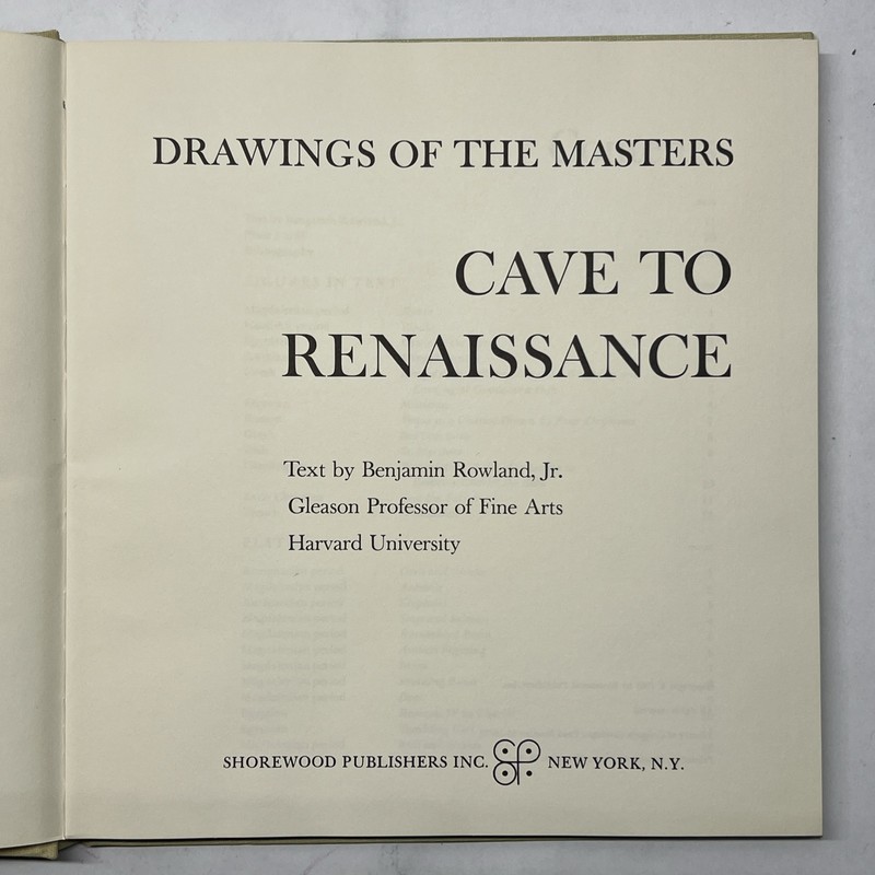 Drawings Of The Masters Cave To Renaissance 1965 Hardcover W/Cardboard Sleeve gallery