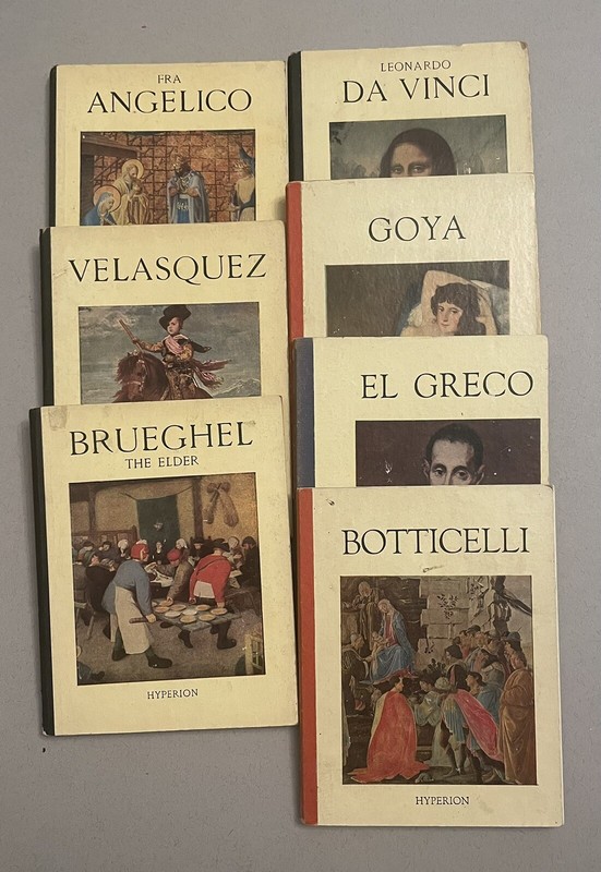 Lot of 7 Hyperion 5 x 7 inch art books, Masters in Art Series, Illustrated