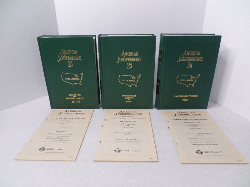 American Jurisprudence 2d 1990 State & Federal 2nd Ed Vol 62 62A 62B 1998 Suppl.