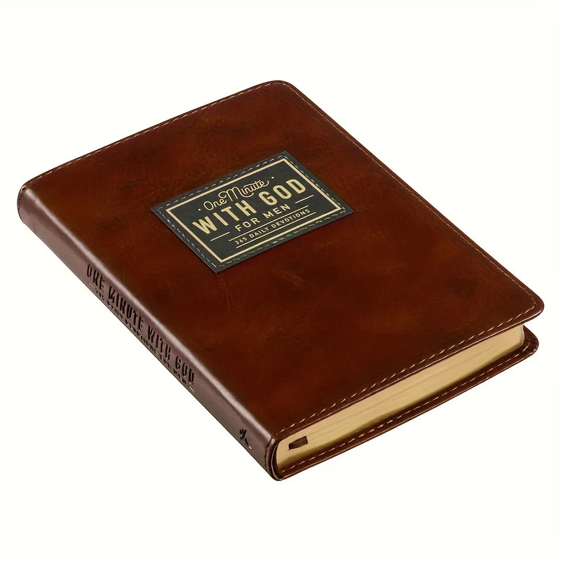 One Minute with God for Men – 365 Devotions (Brown Faux Leather) Fast ship gallery