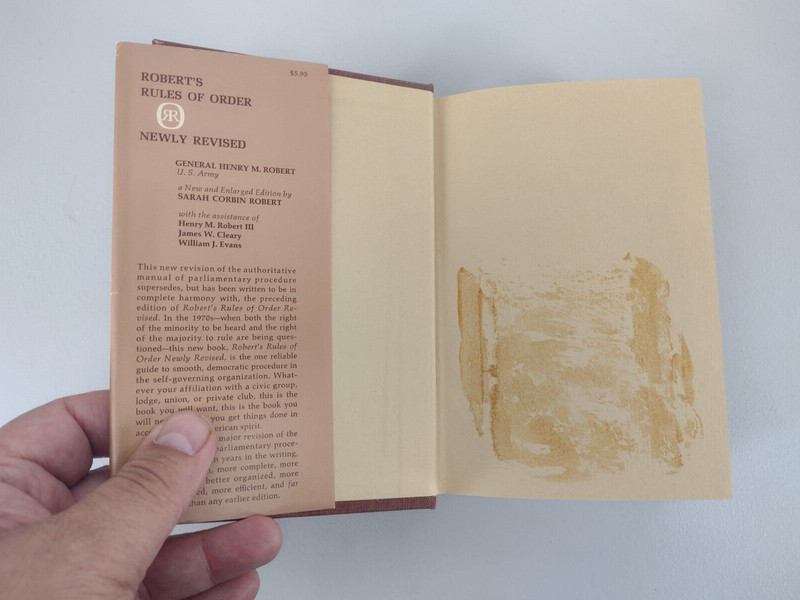 Vintage Roberts Rules of Order Newly Revised 1970 Henry M Robert III Hardcover gallery
