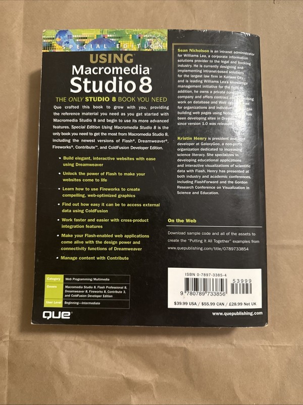 Special Edition Using Ser.: Special Edition Using Macromedia Studio 8 by Sean... gallery