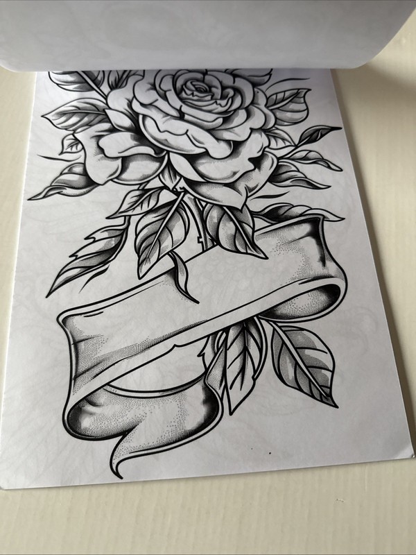 8 1/2 x 11 1/2 adult coloring book Tattoo NEW Shipping Included gallery