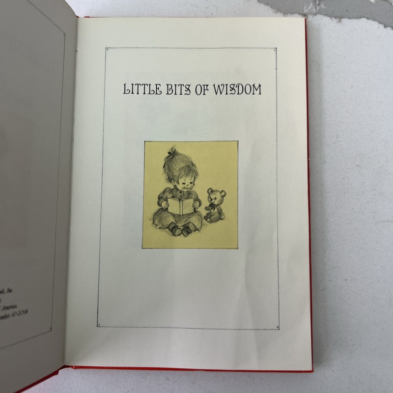Little Bits Of Wisdom 1967 Hallmark Vintage Hardcover Small Size 6x4 Inches gallery