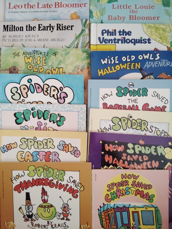Lot of 14 Robert Kraus Books Spider Leo Louie Wise Old Owl Phil Vintage