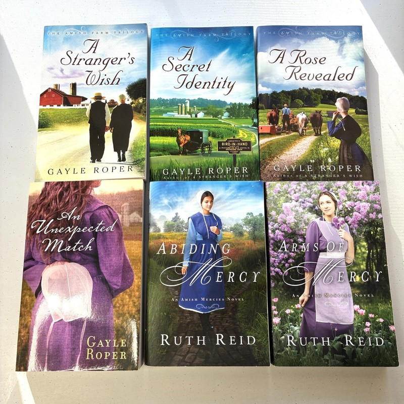 Lot of 6 Amish Mennonite Christian Romance Paperback Books Ruth Reid Gayle Roper