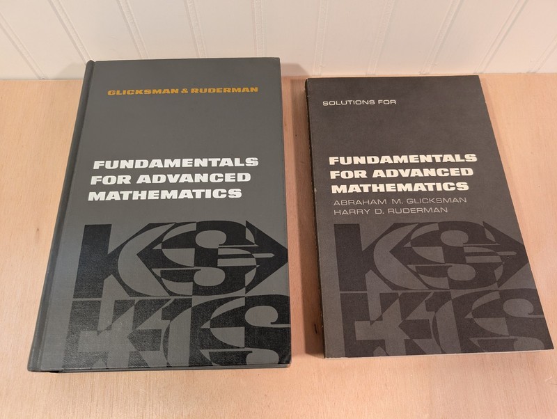 Fundamentals For Advanced Mathematics & RARE Solutions Guide 1964. 2-Book Lot