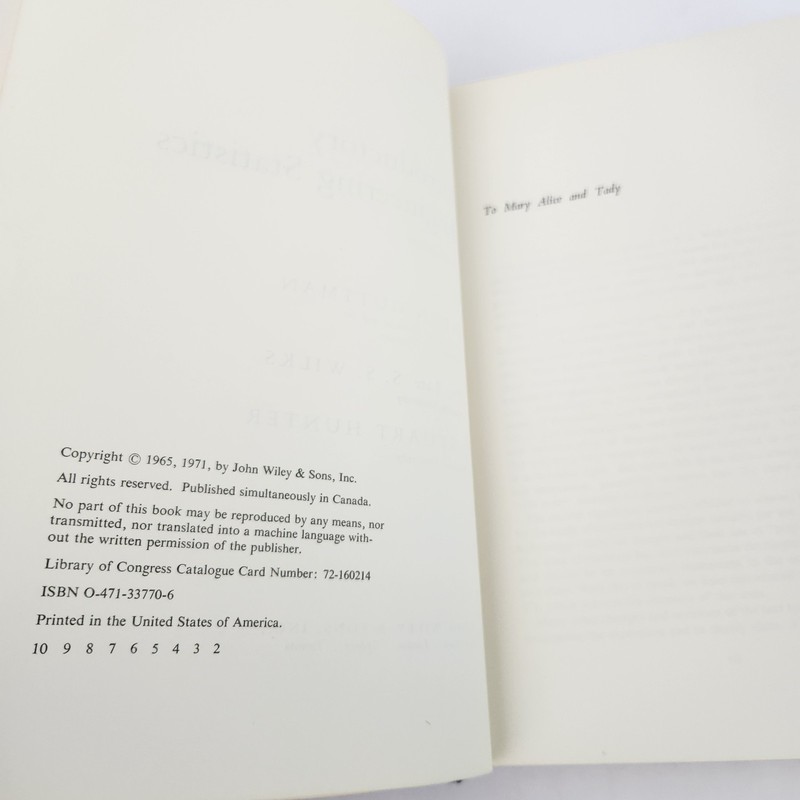 Introductory Engineering Statistics 1971 Wiley Series in Probability Mathematics gallery