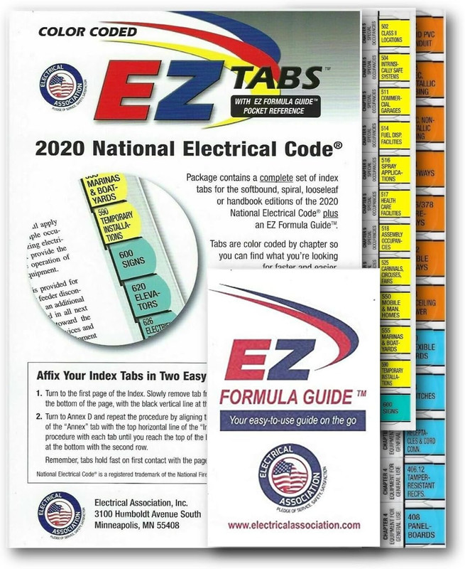 Key Word Index, EZ Tabs & Ugly's Elect. References based on 2020 NFPA NEC Code gallery