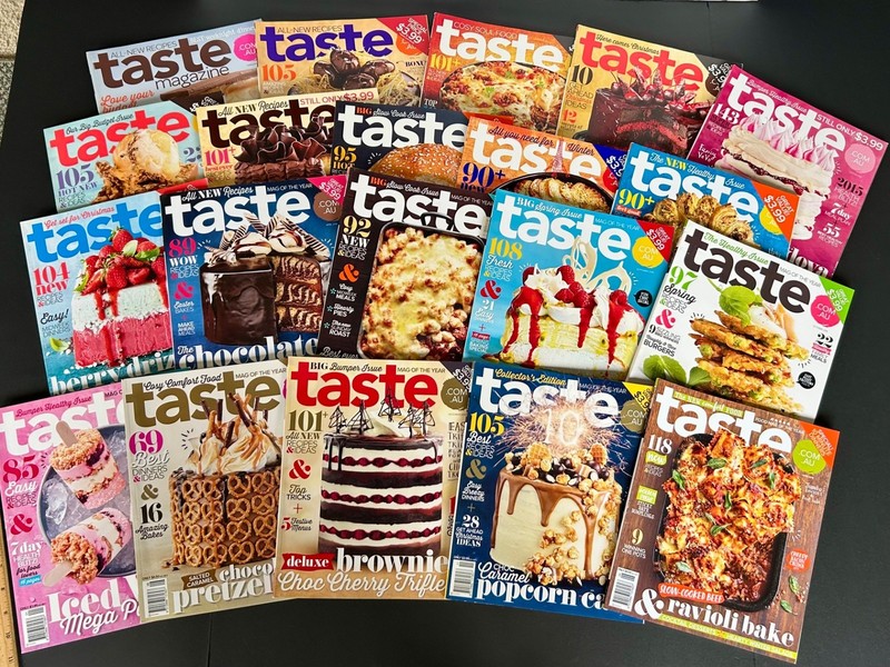 Huge LOT 20 TASTE Magazines Australia High-Gloss Food Recipes 2014-2019 Chefs gallery