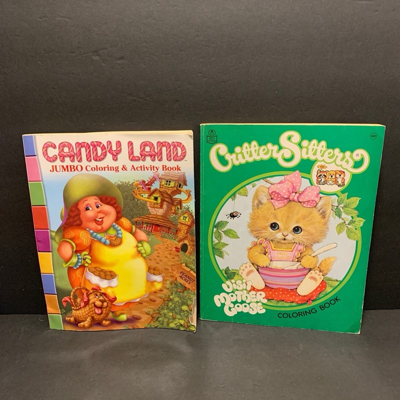 Rare 2005 Vintage Candy Land Coloring & Activity Book NEW & Critter Sitter