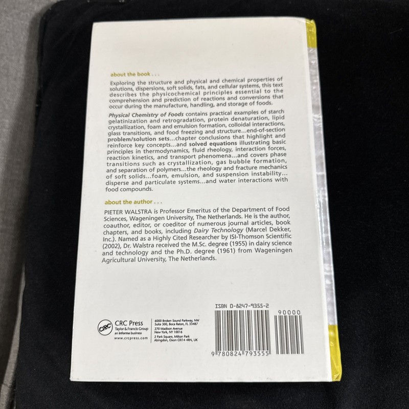 Physical Chemistry of Foods Hardcover Book by Pieter Walstra Rare gallery