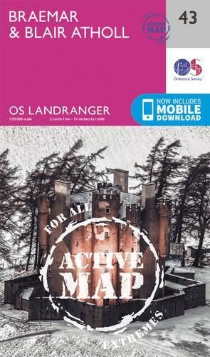 Braemar & Blair Atholl (Map) OS Landranger Active Map
