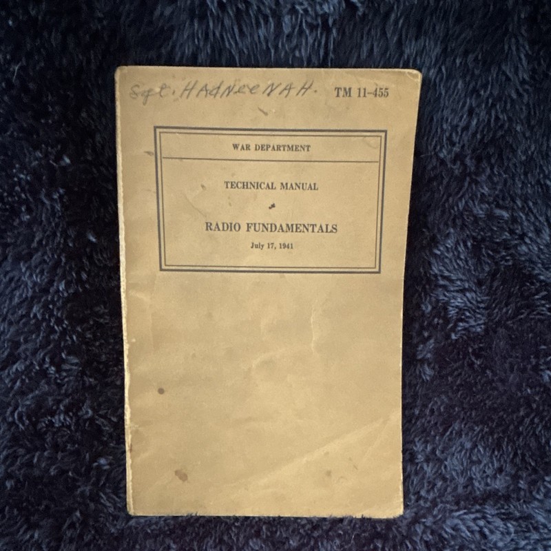 War Department TM 11-455 Radio Fundamentals Technical Manual 1941 Softcover