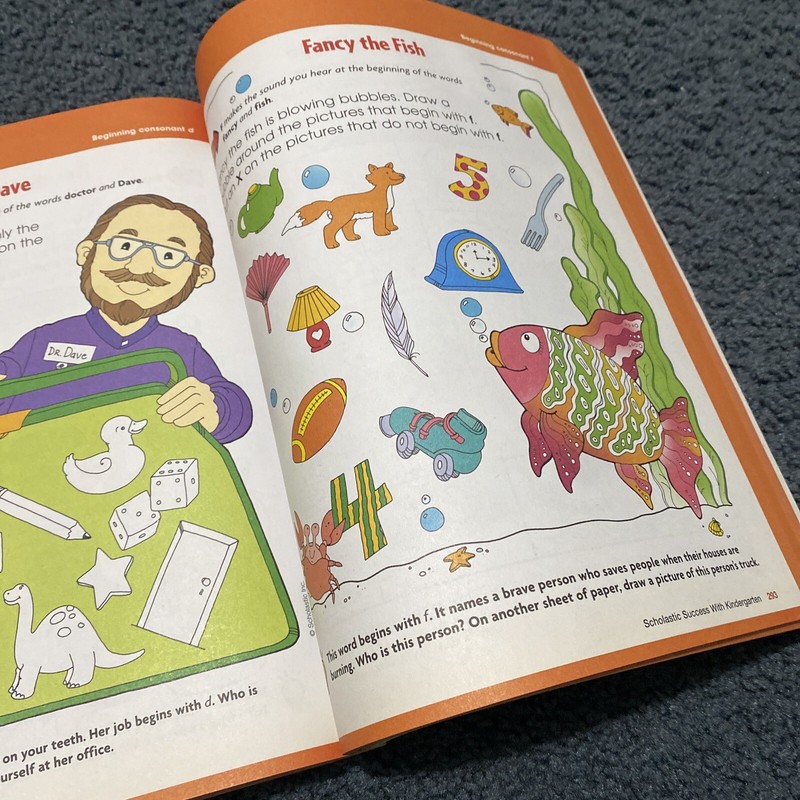 Scholastic - Kindergarten Workbook with 48 Motivation , Stickers,new, 392 Pages gallery
