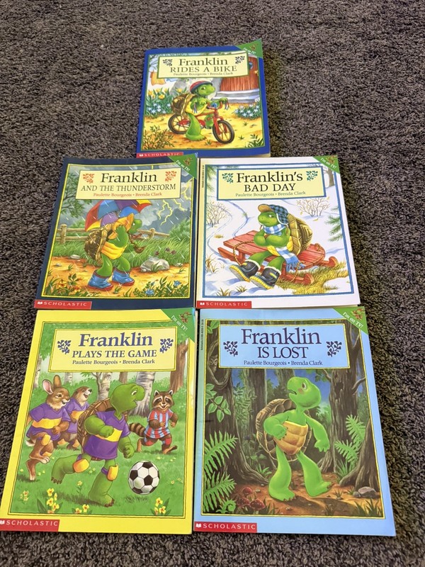 Lot of 5 Franklin The Turtle Book PB Books Scholastic . Vintage