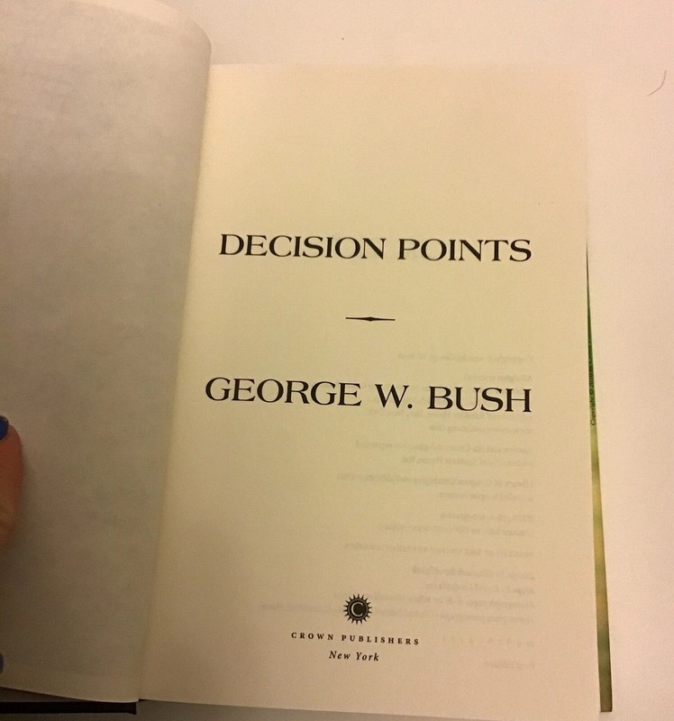 Signed Decision Points George W. Bush.1St Edition. 2010.Autographed Copy. HC/ DJ gallery
