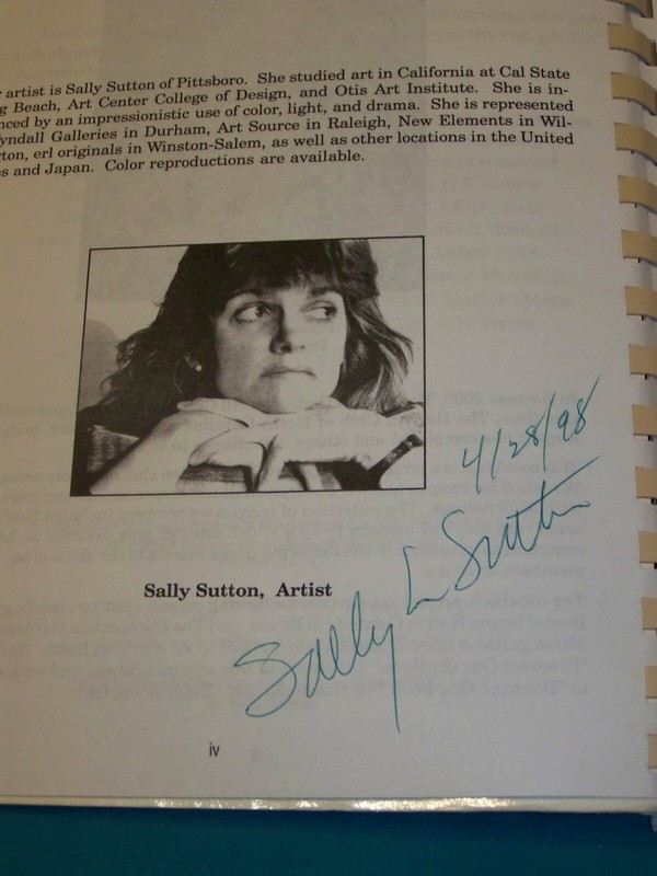 Garden Club of NC Cookbook Illustrated SIGNED by SALLY SUTTON artist 432 pages gallery