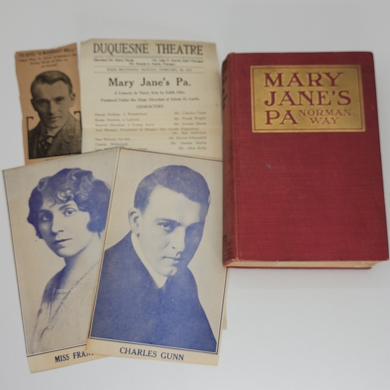 1909 Mary Jane’s PA by Norman Way antique hardcover book W/ theater clippings!