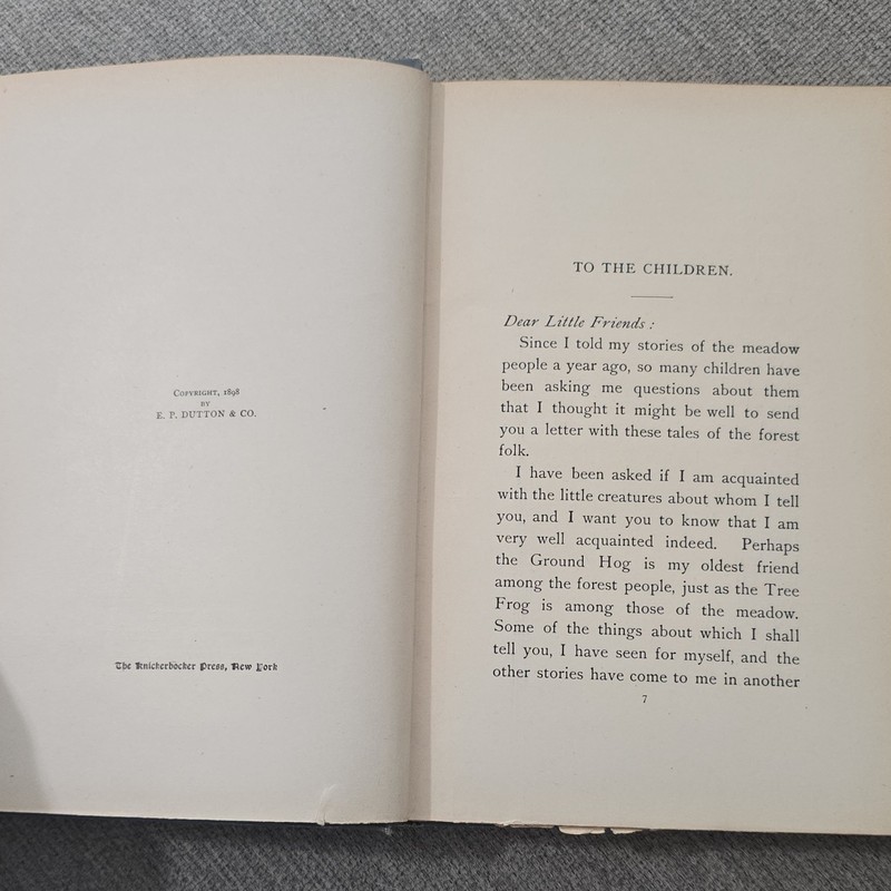 Clara D. Pierson Among the Forest People 1898 Dutton HC Illus New York gallery