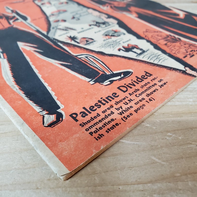 JUNIOR SCHOLASTIC Sept. 22, 1947 PALESTINE DIVIDED rare historical issue ISRAEL gallery