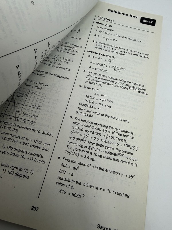 Saxon Algebra 2: Solution Manual - Paperback, by Saxon Publishers - Good gallery