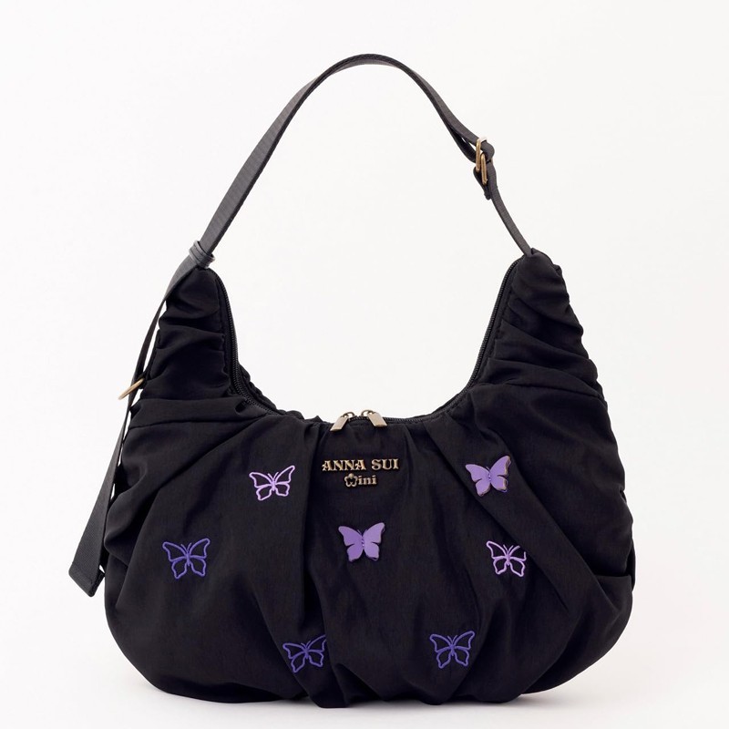 Anna Sui Mini Magazine w/ 2Way Shoulder Bag Butterfly Black Japan